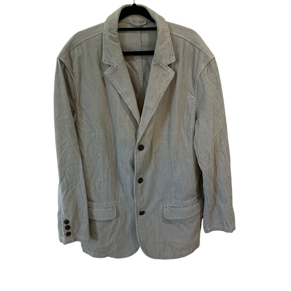 Sonoma Blazer Jacket Men Size XL KHAKI Brown Corduroy Preppy Academic Sport Coat - Picture 1 of 12